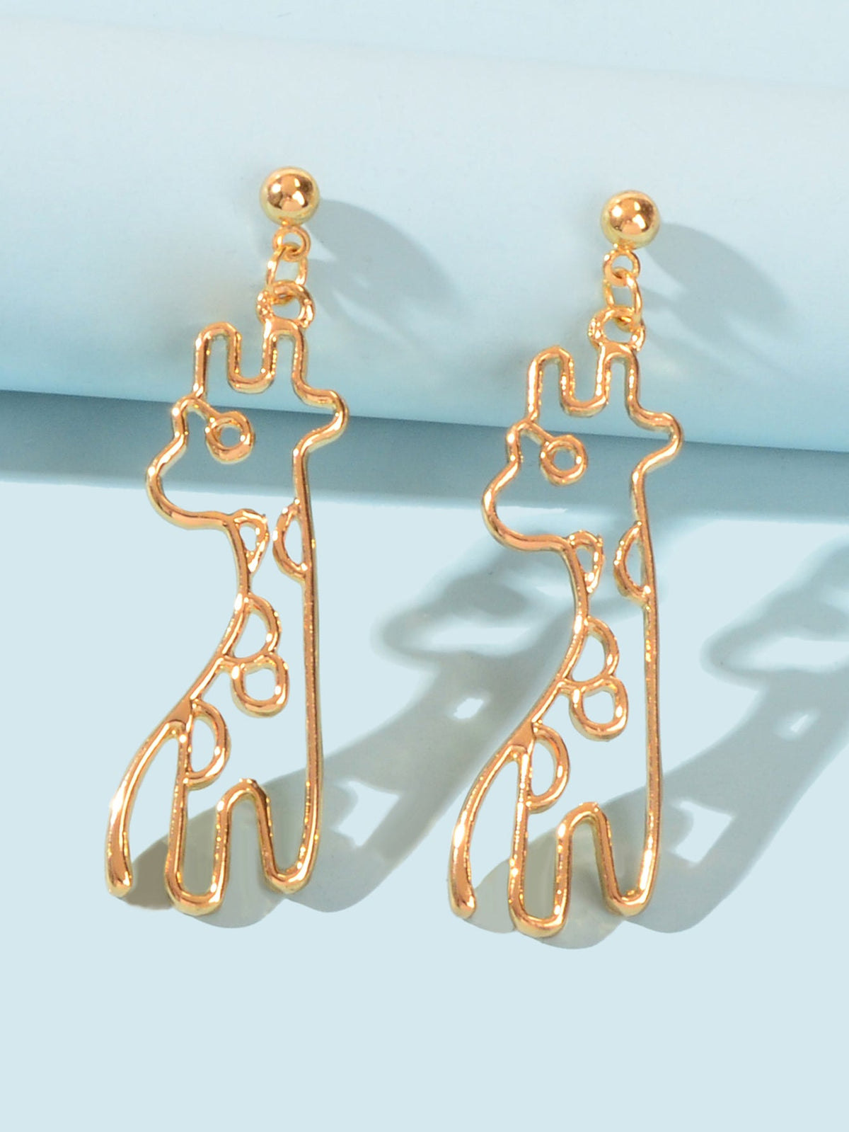 Lovely Jewellery Hollow out Gold Giraffe Dangle Earrings Women Girls Dainty Gift-0
