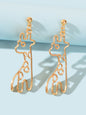 Lovely Jewellery Hollow out Gold Giraffe Dangle Earrings Women Girls Dainty Gift-0