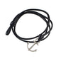 Nautical Jewelry Black Blue Pu Leather Anchor Wrap Bracelet Women Men Wristbands-0