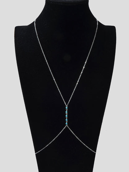 Sexy Turquoise Gold Silver Body Chain Beach Bikini Belly Waist Body Jewellery-5