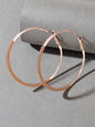 Spinning Rosegold Silver Big Circle Hoop Party Earrings Women Teens Accessories-0