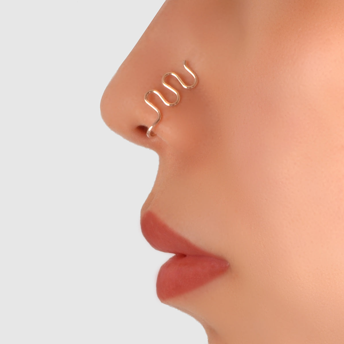 Fake Nose Ring Hoop Stud Geometric Faux Nose Piercing Jewelry Clip On Nose Ring-0