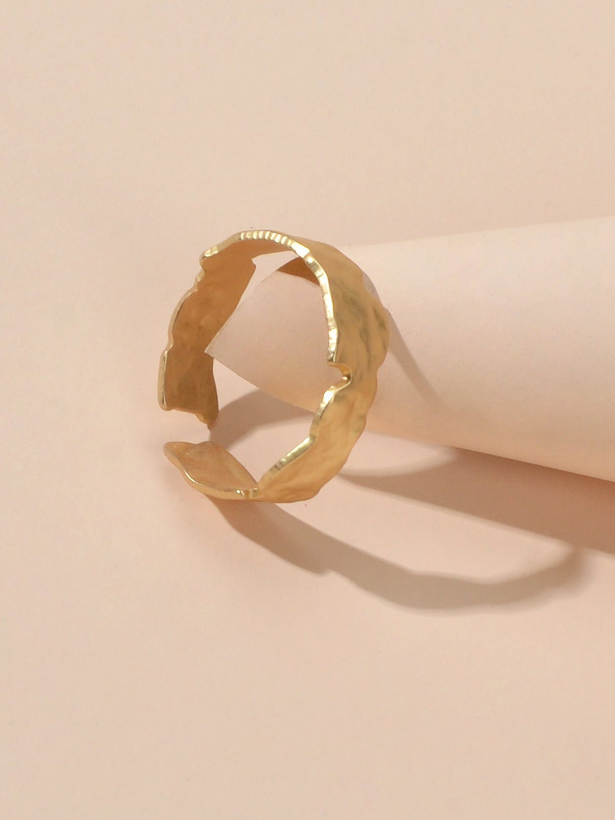 Classics Jewellery Gold Metal Minimalist Geometric Engagement Finger Ring Band-0