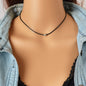 Rock Hip Hop Style Jewellery Metal Decor Black PU Leather Choker Collar Necklace-4