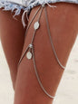 Glamorous Coin Charm Antique Leg Chains Bikini Beach Body Chain Harness Jewelry-0