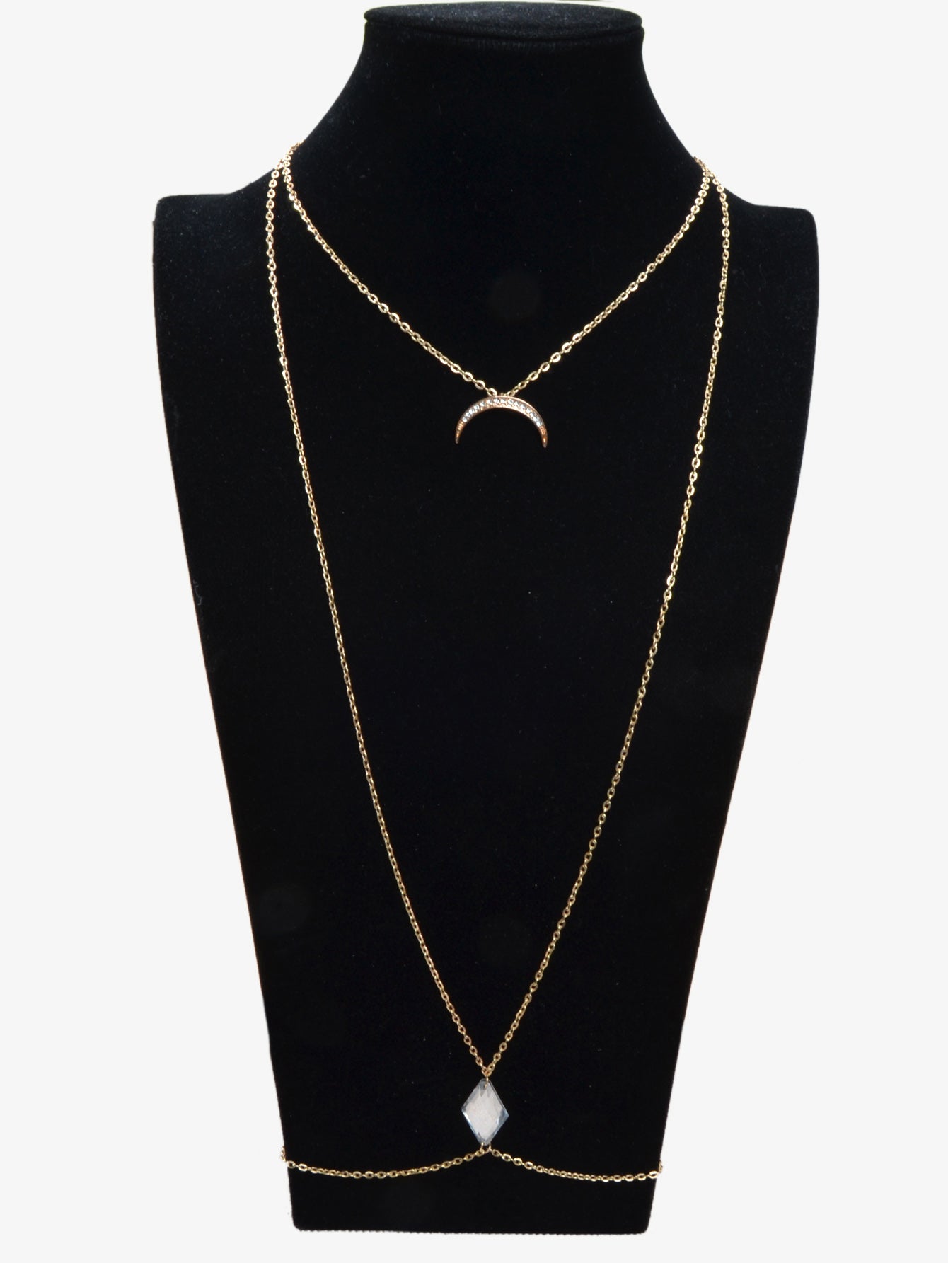 Glamorous Sexy Bikini Beach Body Chain Moon Chest Harness Belly Waist Jewellery-0