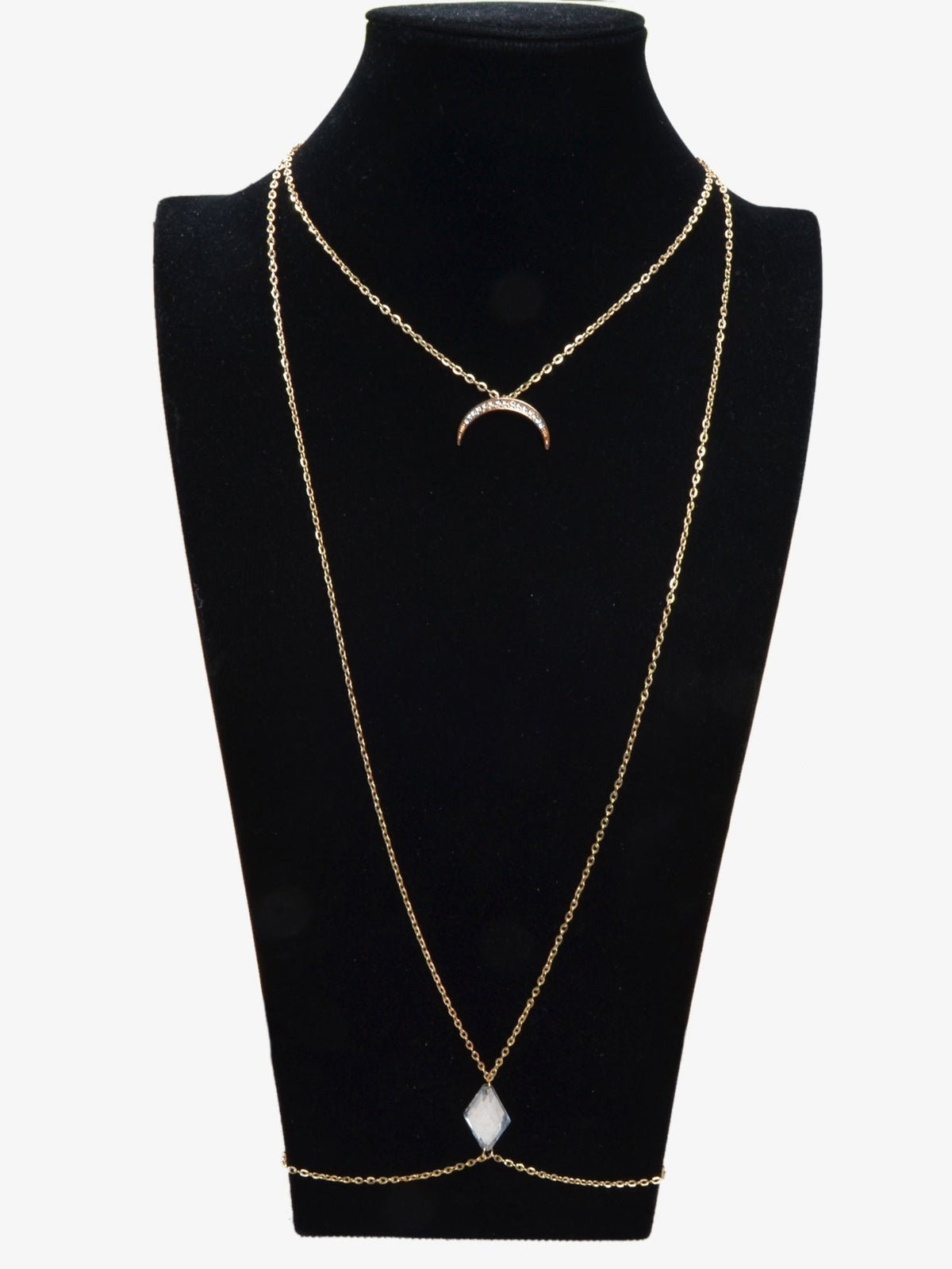 Glamorous Sexy Bikini Beach Body Chain Moon Chest Harness Belly Waist Jewellery-0