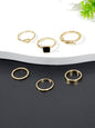 Set of Six Ring Bands - Stylish and Versatile Ring Collection Holiday Jewellery-1