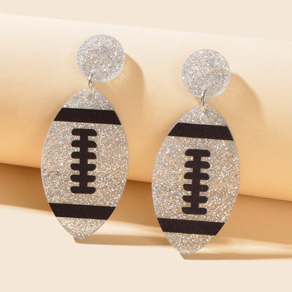 AFL Aussie Football Earrings Resin Footy Stud Rugby Australian Football Jewelry-4