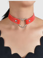 Heart Adjustable Choker Rhinestone Decoration Punk Necklace Goth Cosplay Jewelry-8