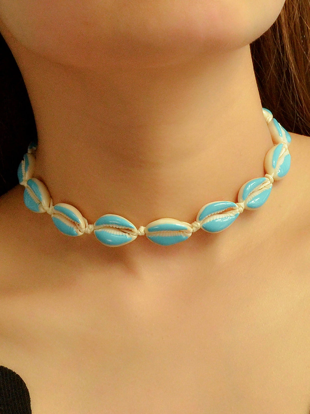 Traditional Ethnic Jewellery Handmade Colorful Shell Choker Boho Chic Necklace-0