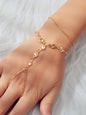 Multi-layer Slave Bracelet Hand Harness Finger Ring Link Interweave Accessories-5