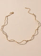 Female Jewellery Gold Silver Short Collar Necklace Women Choker Accessories Gift-0