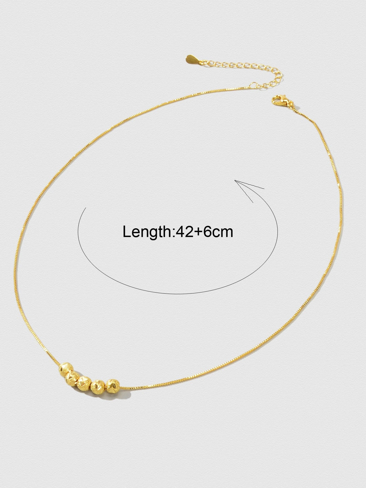 Adjustable Gold Beads Pendant Short Necklace Stylish Choker-1