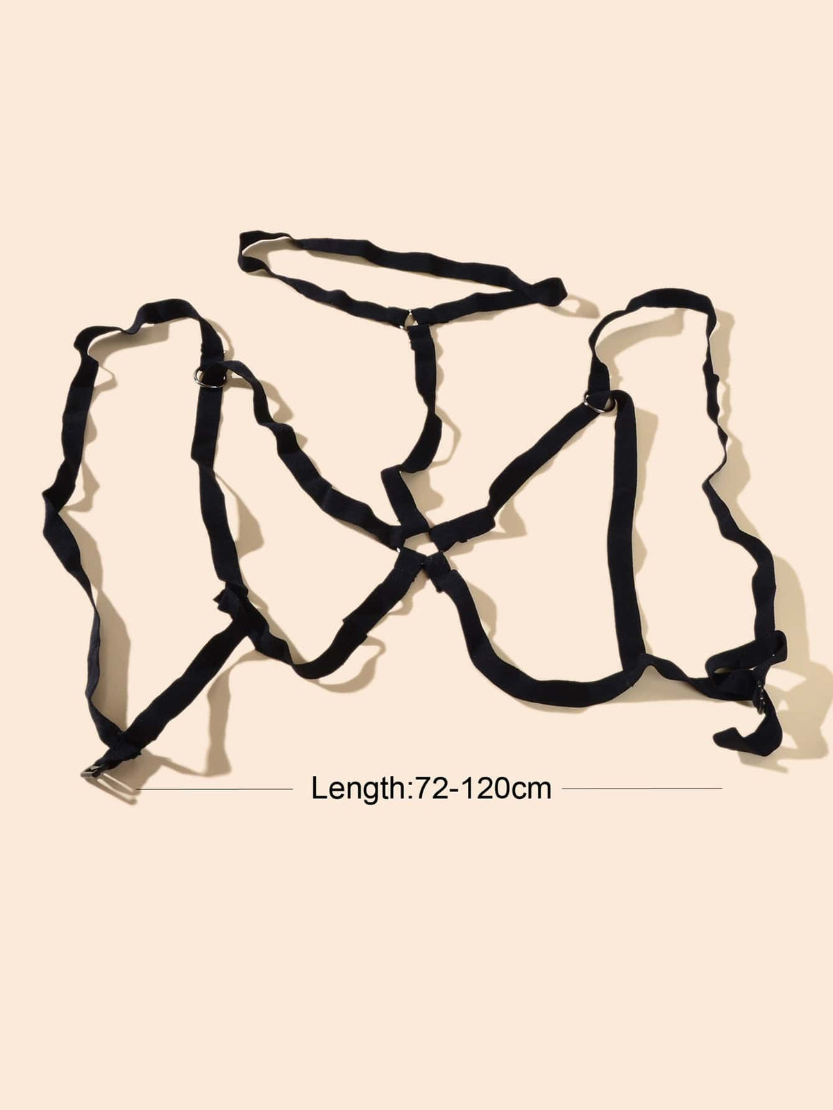 Sexy Black Ribbon Adjustable Elastic Body Chain Party Accessories-1
