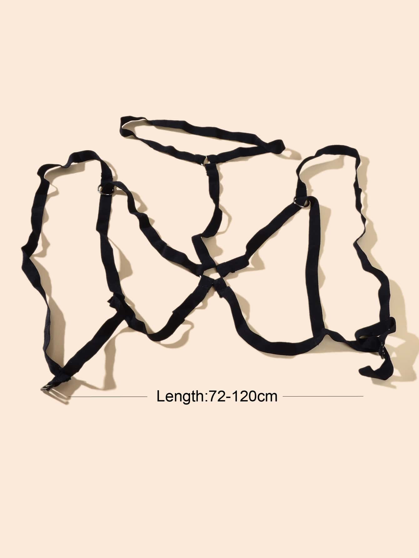 Sexy Black Ribbon Adjustable Elastic Body Chain Party Accessories-1