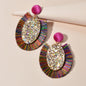 Boho Women Holiday Handmade Tassel Fringe Dangling Beach Drop Dangle Earrings-0