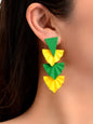 Y2k Style Candy Color Geometric Sector Triangle Stud Earrings Girl Party Jewelry-4