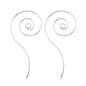 Punk Minimalist Silver Geometric Twisted Statement Hoop Awesome Party Earrings-0