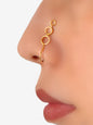 1 pc Faux Lip Ear Nose Gold Silver Twisted Non Piercing Clip On Nose Hoop Rings-0
