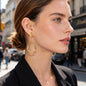 Simple Geometric Hollow Water Drop Dangle Earring Daily Office Hyperbole Jewelry-1