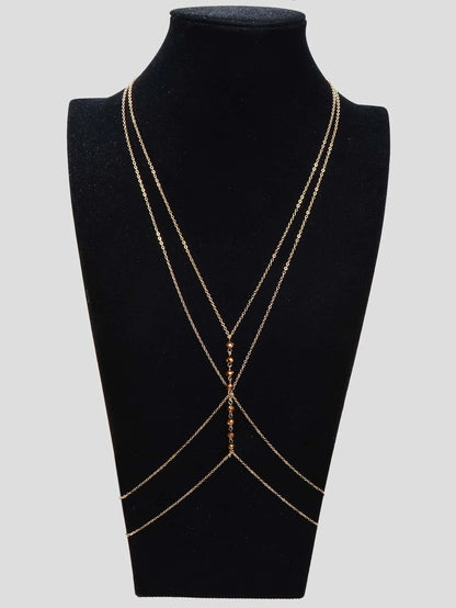 Body Chain Jewellery for Girls Bikini Belly Chain Necklace with Acrylic Beads-1