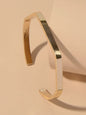 Minimalist Punk Style Gold Metal Geometric Women Open Cuff Bangles Teen Bracelet-0