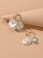 Awesome Pearl Decor Shell Shape Stud Gold Ocean Earrings Women Party Decoration-0