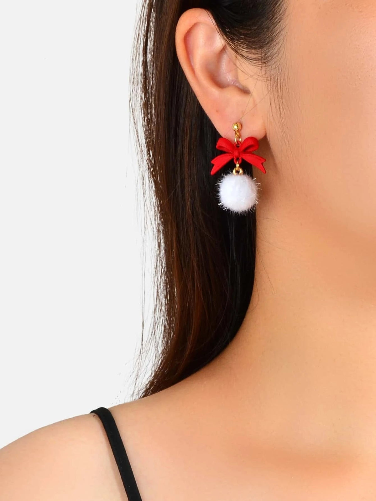 Bow Ball Earrings Dangle Drop Charm Stud Jewelry Women Girl Teens Beautiful Gift-0