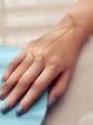 Hiphop Jewellery Statement Slave Bracelet Women Solid Chain Hand Accessories-0