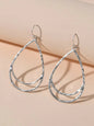 Fashion Jewellery Silver Metal Minimalist Water Drop Earrings Women Accessories-0