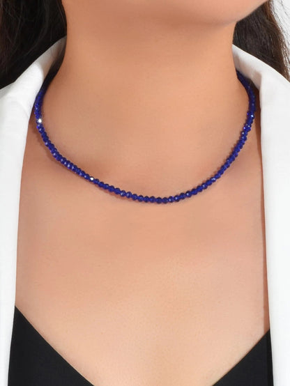 Black Blue Purple Beads Ethnic Chain Collar Necklace Girls Party Jewellery Gift-4