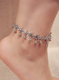 AU Post Foot Beach Jewelry Silver Chain Flower Round Balls Charm Anklet Bracelet-0