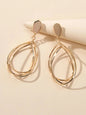 Female Jewellery Gold Silver Geometric Water Drop Statement Charm Earrings Women-0