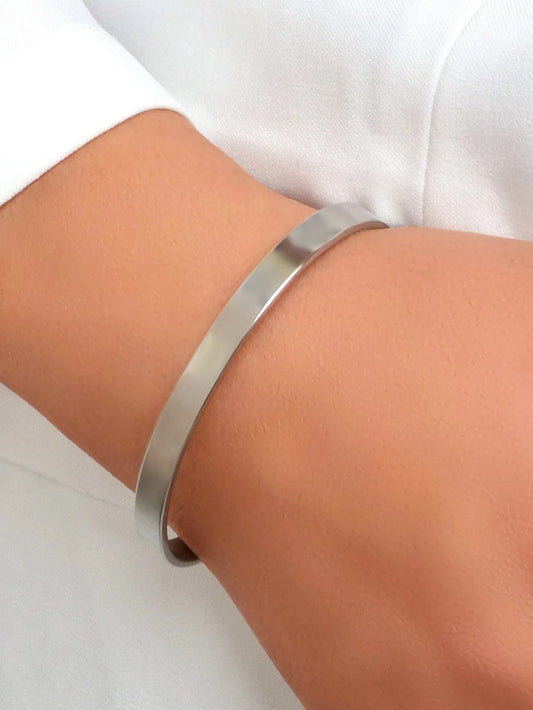 Textured Designer Jewelry Silver Open Cuff Bangle Bracelet Women Girl Collection-0