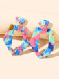 Mixed Color Geometric Acrylic Dangling Elements Earrings Women Party Decoration-5