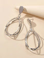 Female Jewellery Gold Silver Geometric Water Drop Statement Charm Earrings Women-4