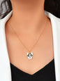 Cartoon Designer Jewelry Gold Link Chain White Black Enamel Dog Pendant Necklace-0