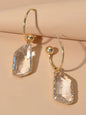 Designer Jewelry Transparent Acrylic Geometric Hoop Dangle Earrings Accessories-0