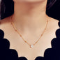 Boho Gold Silver Metal Round Beads Water Drop Charm Stunning Choker Necklace-0