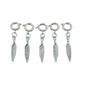 5 pcs Boho Chic Silver Leaf Starfish Shell Hair Claws Tribal Ethnic Accessories-5