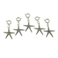 5 pcs Boho Chic Silver Leaf Starfish Shell Hair Claws Tribal Ethnic Accessories-0