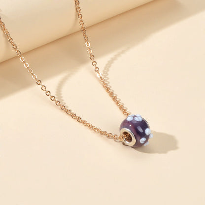 Traditional Ethnic Jewellery Gold Chain Purple Green Enamel Round Charm Necklace-4