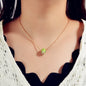 Traditional Ethnic Jewellery Gold Chain Purple Green Enamel Round Charm Necklace-1