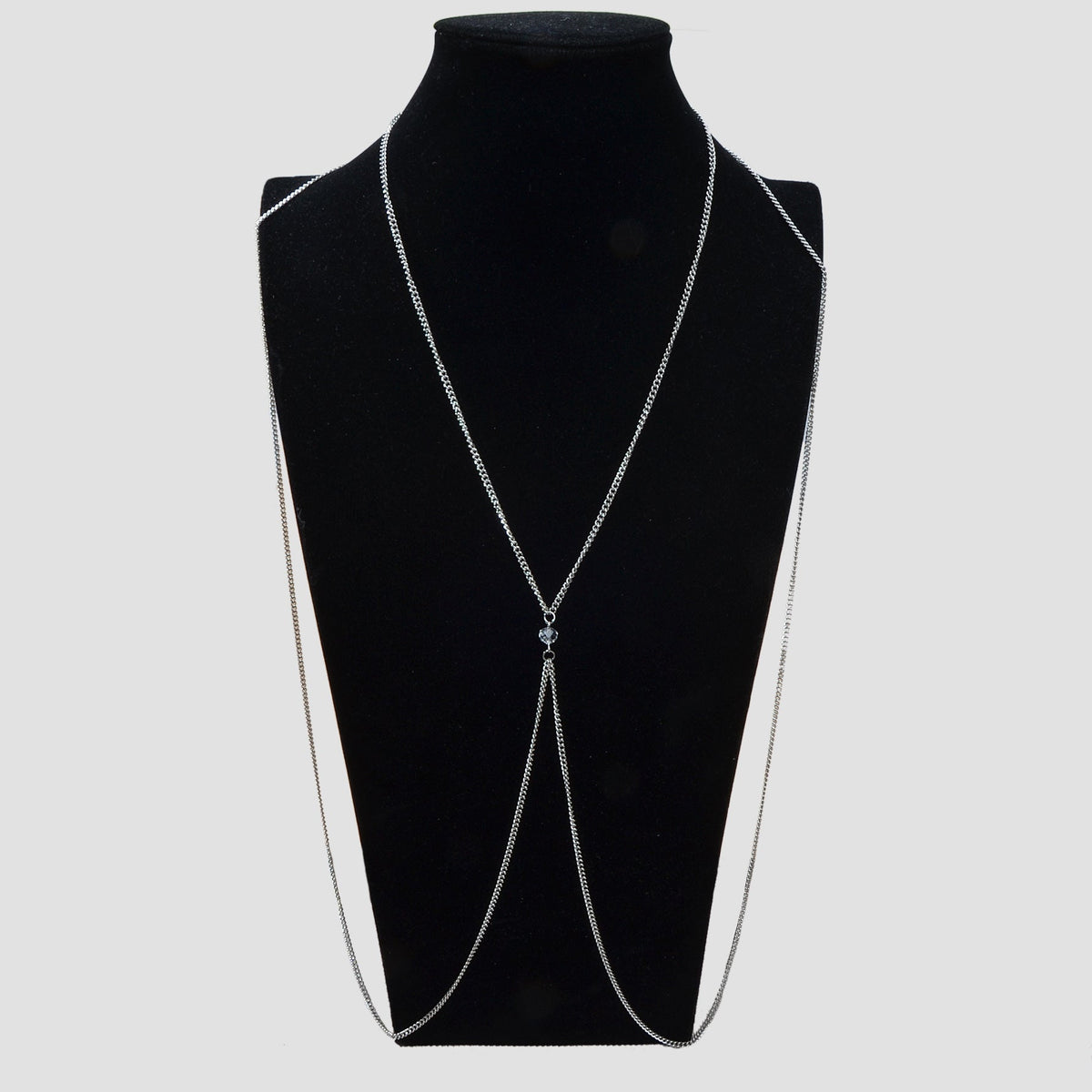 Sexy Beach Silver Chain Body Jewellery Layered Chest Harness Belly Body Chain-4