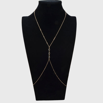 Sexy Gold Body Chain Bikini Beach Body Chain Harness Girls Teens Holdiay Jewelry-0