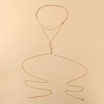 Sexy Gold Body Chain Bikini Beach Body Chain Harness Girls Teens Holdiay Jewelry-1