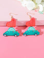 Pink Sweetheart Pendant Earrings Adorably Cute and Charming Girls Jewellery Gift-2