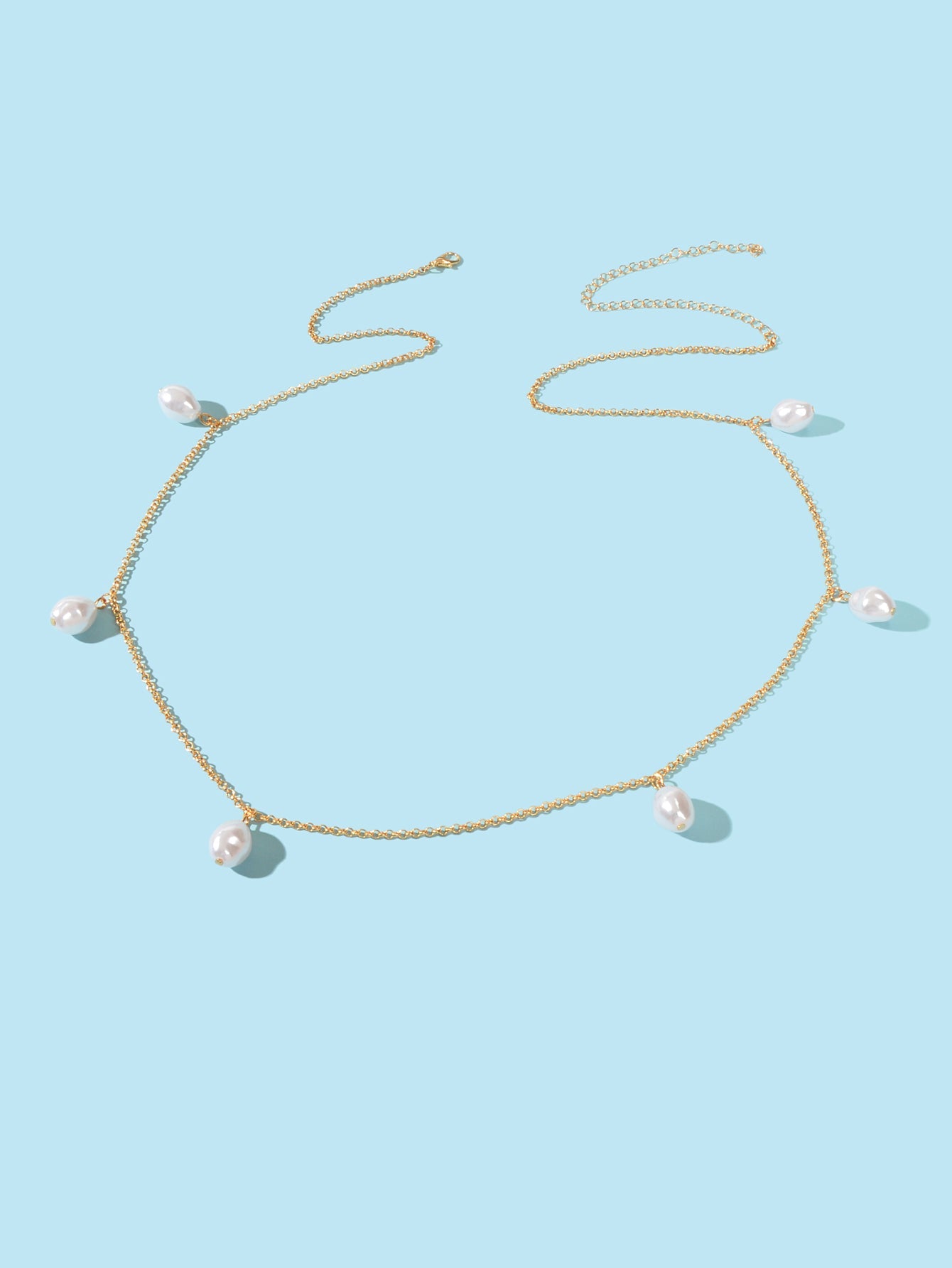 Sexy Baroque Pearl Charm Waist Chain Belly Chains Beach Waist Jewelry Accessory-1