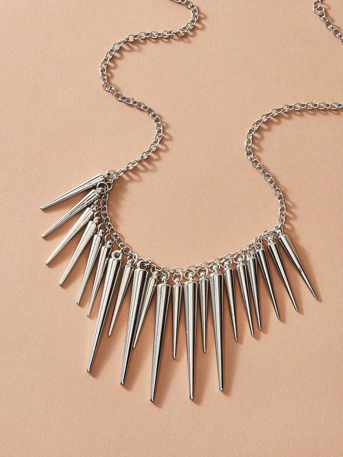 Hip Hop Jewellery Spike Charm Necklace Steampunk Cool Accessories-2